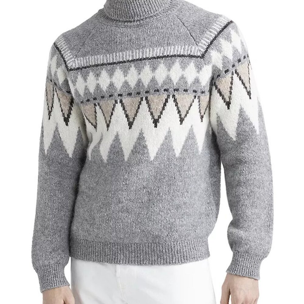 Peserico Men's USA 42 (EU 52) Turtleneck Sweater - Made in Italy-New with Tags